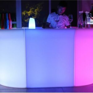Bar lumineux LED en location pour cocktails, mariages et soirées festives en Vendée