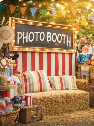 Coin photo et décor pour kermesse